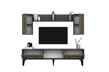 Barriet Tv-möbelset 150x29,6 cm - Antracit - Möbler - TV- & Mediamöbler - TV-möbelset
