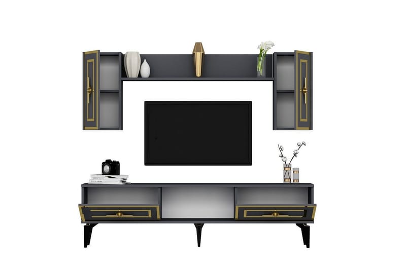 Barriet Tv-möbelset 150x29,6 cm - Antracit - Möbler - TV- & Mediamöbler - TV-möbelset
