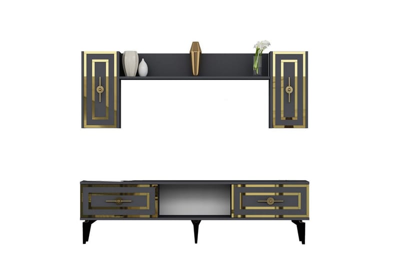 Barriet Tv-möbelset 150x29,6 cm - Antracit - Möbler - TV- & Mediamöbler - TV-möbelset