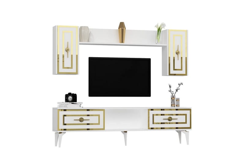 Barriet Tv-möbelset 150x29,6 cm - Vit - Möbler - TV- & Mediamöbler - TV-möbelset
