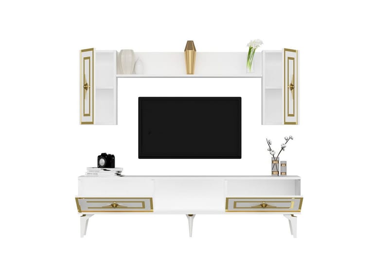 Barriet Tv-möbelset 150x29,6 cm - Vit - Möbler - TV- & Mediamöbler - TV-möbelset