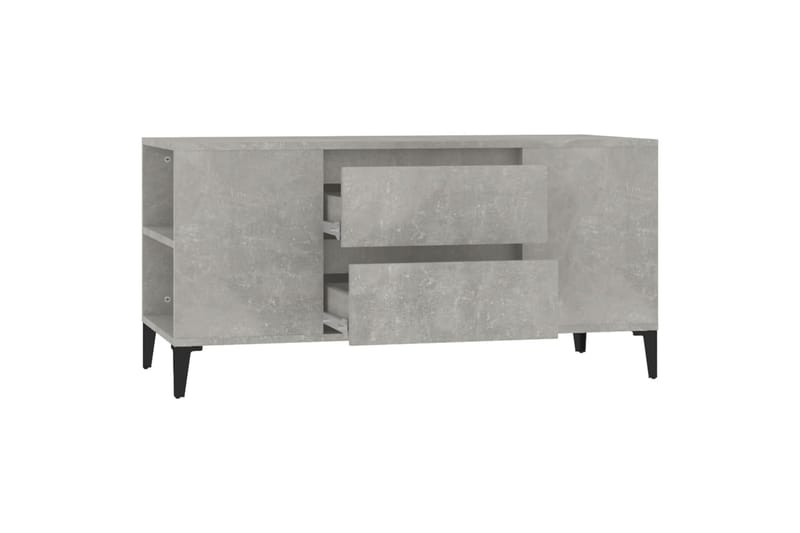 beBasic Tv-bänk betonggrå 102x44,5x50 cm konstruerat trä - Grey - TV bänk & mediabänk