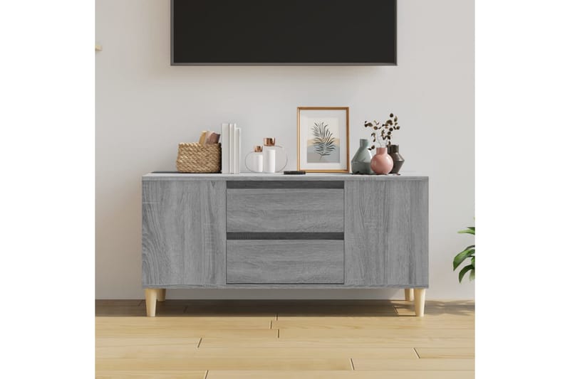 beBasic Tv-bänk grå sonoma 102x44,5x50 cm konstruerat trä - Grey - TV bänk & mediabänk