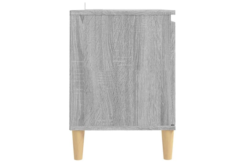 beBasic TV-bänk med massiva träben grå sonoma 103,5x35x50 cm - Grey - TV bänk & mediabänk