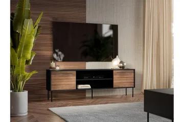 Belonger Tv-bänk 180 cm - Svart/Valnöt - Möbler - TV- & Mediamöbler - TV bänk & mediabänk