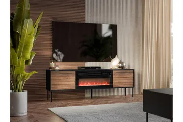 Belonger Tv-bänk 180 cm - Svart/Valnöt - Möbler - TV- & Mediamöbler - TV bänk & mediabänk