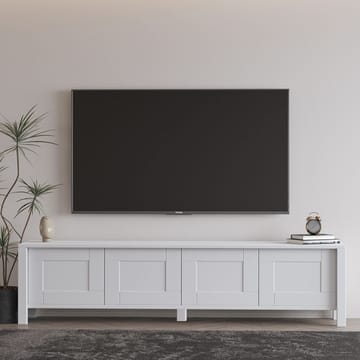 Belor Golvstående TV Bänk 160 cm med Förvaring i Målat Trä - Vit - Möbler - TV- & Mediamöbler - TV bänk & mediabänk