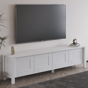 Belor Golvstående TV Bänk 160 cm med Förvaring i Målat Trä - Vit - Möbler - TV- & Mediamöbler - TV bänk & mediabänk
