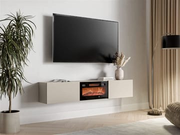 Berik Tv-bänk 180 cm - beige och svart - Möbler - TV- & Mediamöbler - TV bänk & mediabänk