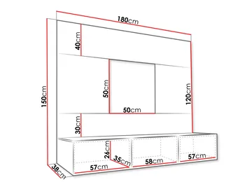 Bernice Tv-skåp 180 cm - brun - Möbler - TV- & Mediamöbler - TV-möbelset