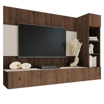 Bernice Tv-skåp 220 cm - brun - Möbler - TV- & Mediamöbler - TV-möbelset