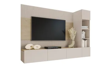 Bernice Tv-skåp 220x38 cm - Beige - Möbler - TV- & Mediamöbler - TV-möbelset