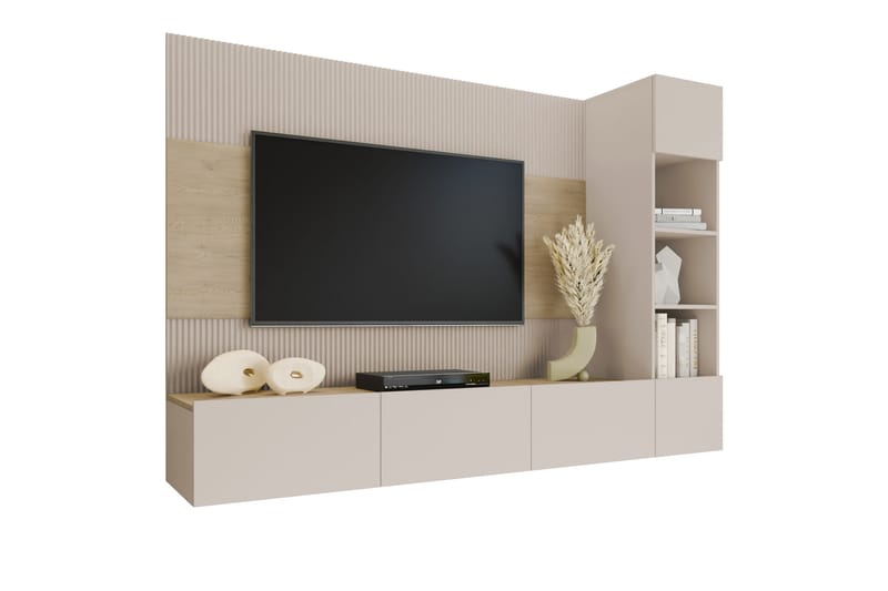 Bernice Tv-skåp 220x38 cm - Beige - Möbler - TV- & Mediamöbler - TV-skåp