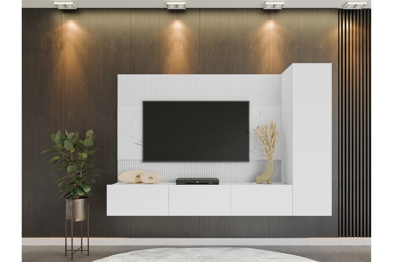 Bernice Tv-skåp 220x38 cm - Beige - Möbler - TV- & Mediamöbler - TV-skåp