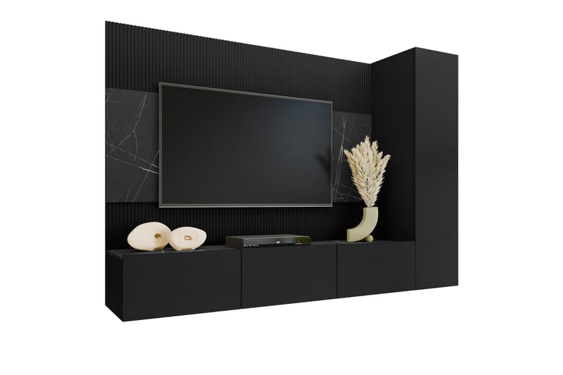 Bernice Tv-skåp 220x38 cm - Svart - Möbler - TV- & Mediamöbler - TV-skåp