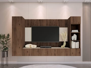 Bernice Tv-skåp 260 cm - brun - Möbler - TV- & Mediamöbler - TV-möbelset