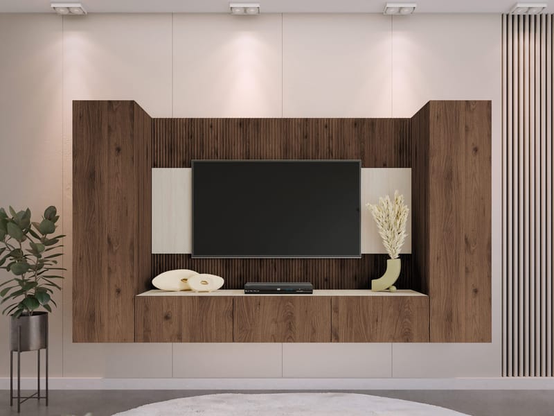 Bernice Tv-skåp 260 cm - brun - Möbler - TV- & Mediamöbler - TV-möbelset