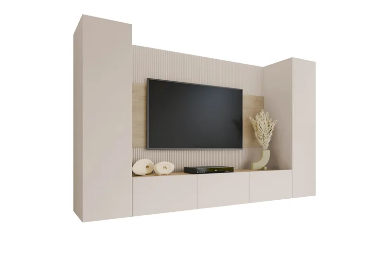 Bernice Tv-skåp 260x38 cm - Beige - Möbler - TV- & Mediamöbler - TV-möbelset