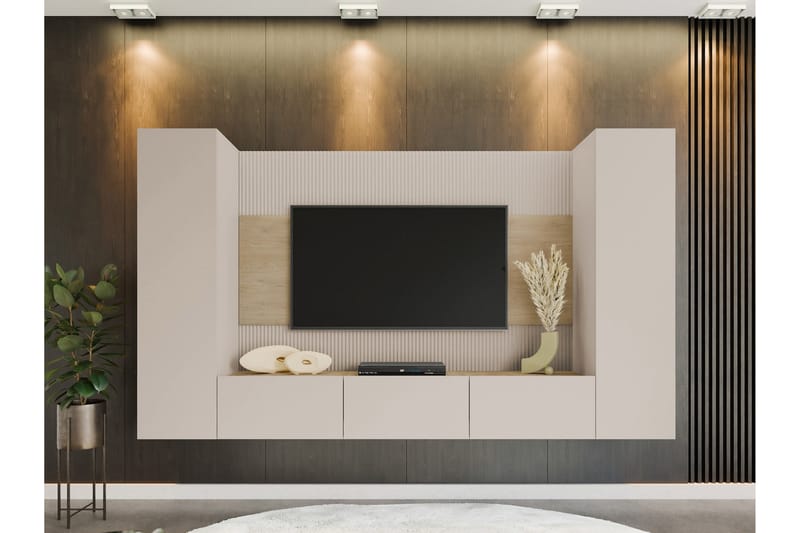 Bernice Tv-skåp 260x38 cm - Beige - Möbler - TV- & Mediamöbler - TV-skåp