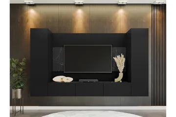 Bernice Tv-skåp 260x38 cm - Svart - Möbler - TV- & Mediamöbler - TV-möbelset