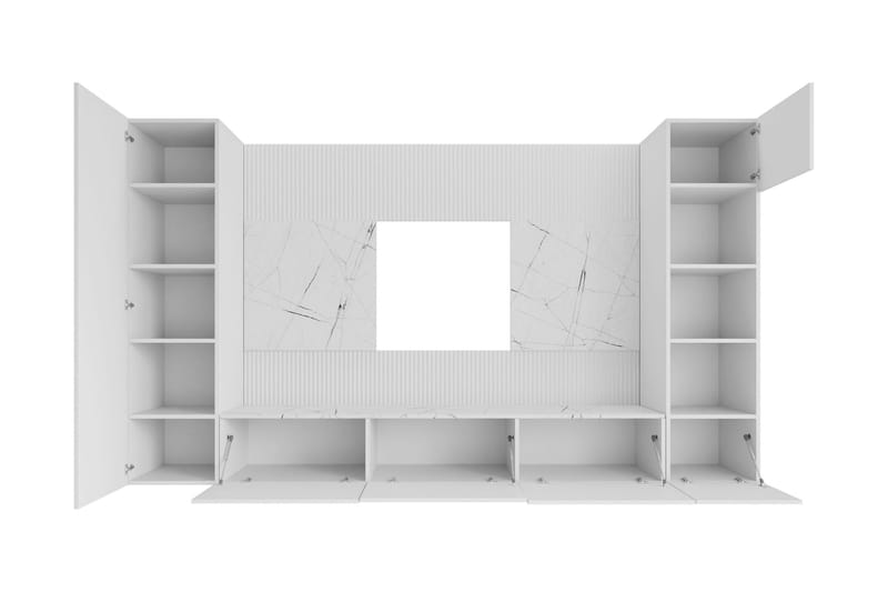 Bernice Tv-skåp 260x38 cm - Vit - Möbler - TV- & Mediamöbler - TV-möbelset