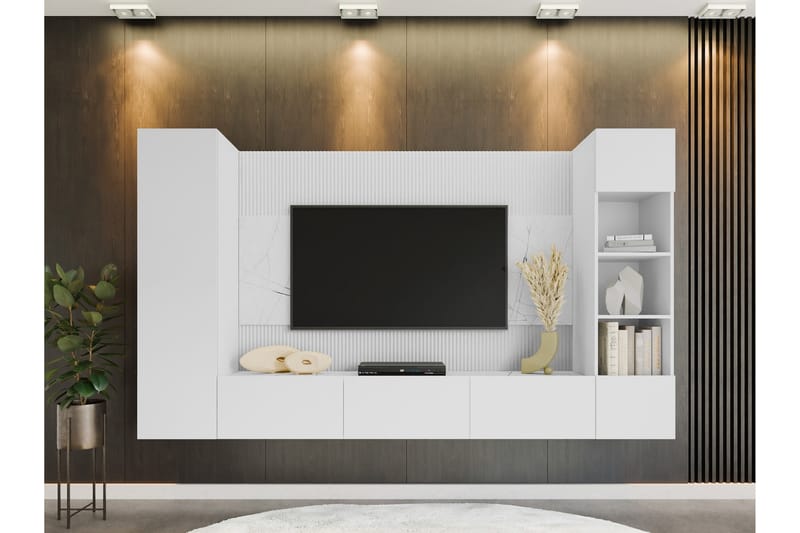 Bernice Tv-skåp 260x38 cm - Vit - Möbler - TV- & Mediamöbler - TV-skåp