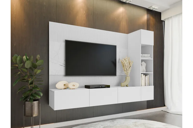 Bernice Tv-skåp 38x150 cm - Vit - Möbler - TV- & Mediamöbler - TV-möbelset