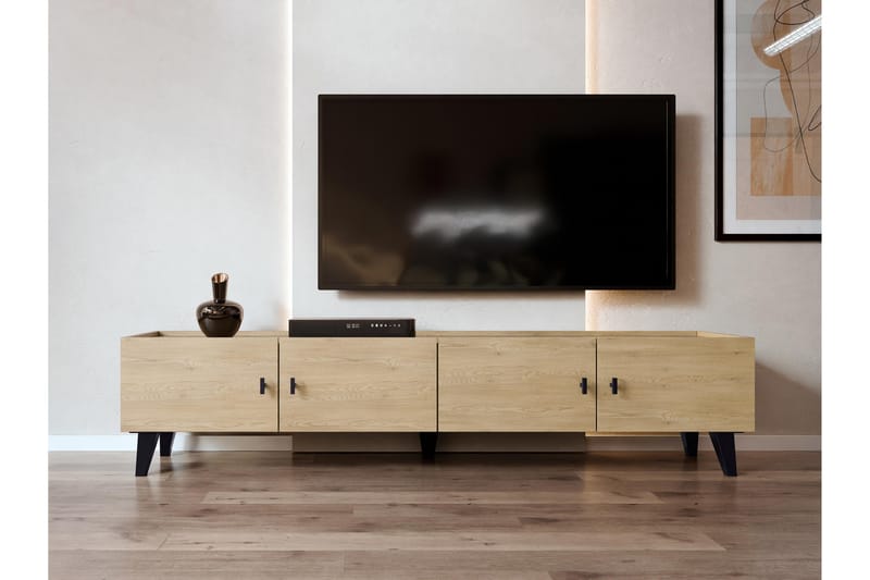 Betsi Tv-bänk 200x40 cm - Gul - Möbler - TV- & Mediamöbler - TV bänk & mediabänk
