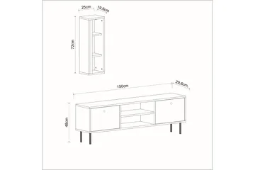 Bien Tv-bänk 150 cm - Vit - Möbler - TV- & Mediamöbler - TV bänk & mediabänk