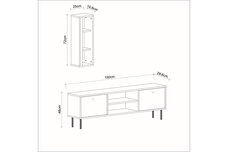 Bien Tv-bänk 150 cm - Vit - Möbler - TV- & Mediamöbler - TV bänk & mediabänk