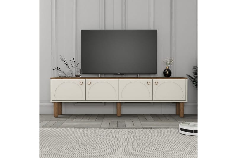 Bohem Tv-bänk 180 cm - Cremevit/Multifärgad - Möbler - TV- & Mediamöbler - TV bänk & mediabänk