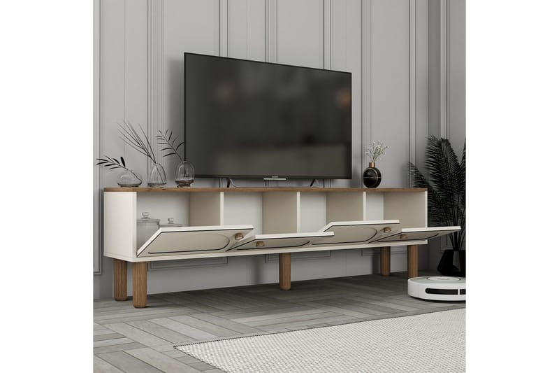 Bohem Tv-bänk 180 cm - Cremevit/Multifärgad - Möbler - TV- & Mediamöbler - TV bänk & mediabänk