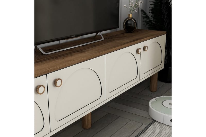 Bohem Tv-bänk 180 cm - Cremevit/Multifärgad - Möbler - TV- & Mediamöbler - TV bänk & mediabänk