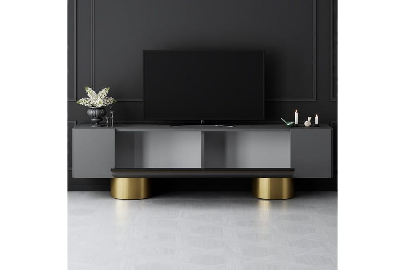 Bohem Tv-bänk 180 cm - Guld/Antracit - Möbler - TV- & Mediamöbler - TV bänk & mediabänk