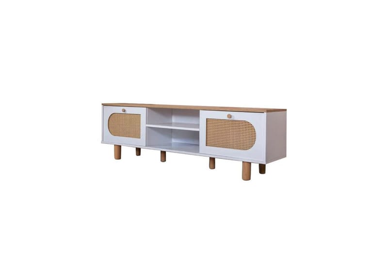 Bohem Tv-bänk 180 cm - Mediumfärgat trä/Vit - Möbler - TV- & Mediamöbler - TV bänk & mediabänk