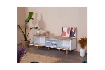 Bohem Tv-bänk 180 cm - Mediumfärgat trä/Vit - Möbler - TV- & Mediamöbler - TV bänk & mediabänk