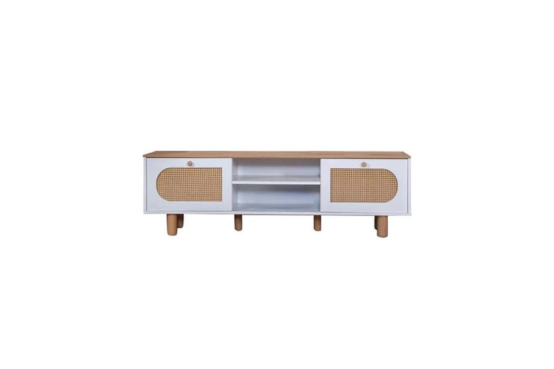 Bohem Tv-bänk 180 cm - Mediumfärgat trä/Vit - Möbler - TV- & Mediamöbler - TV bänk & mediabänk