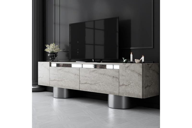 Bohem Tv-bänk 180 cm - Natur/Silver - Möbler - TV- & Mediamöbler - TV bänk & mediabänk
