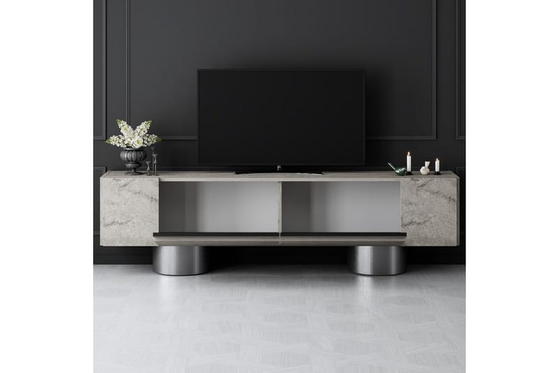 Bohem Tv-bänk 180 cm - Natur/Silver - Möbler - TV- & Mediamöbler - TV bänk & mediabänk