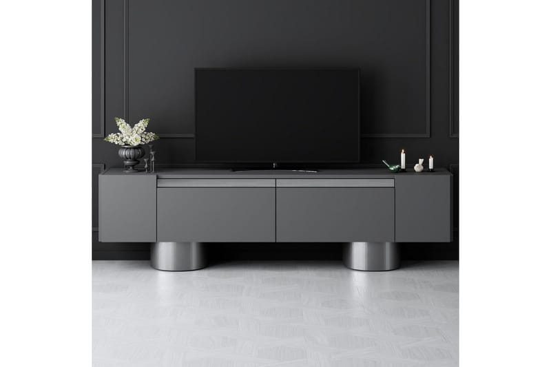 Bohem Tv-bänk 180 cm - Silver/Antracit - Möbler - TV- & Mediamöbler - TV bänk & mediabänk
