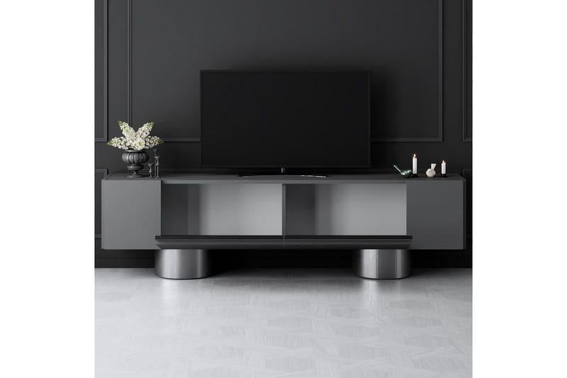 Bohem Tv-bänk 180 cm - Silver/Antracit - Möbler - TV- & Mediamöbler - TV bänk & mediabänk