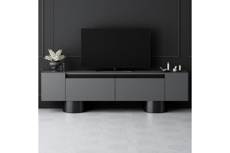 Bohem Tv-bänk 180 cm - Svart/Antracit - Möbler - TV- & Mediamöbler - TV bänk & mediabänk