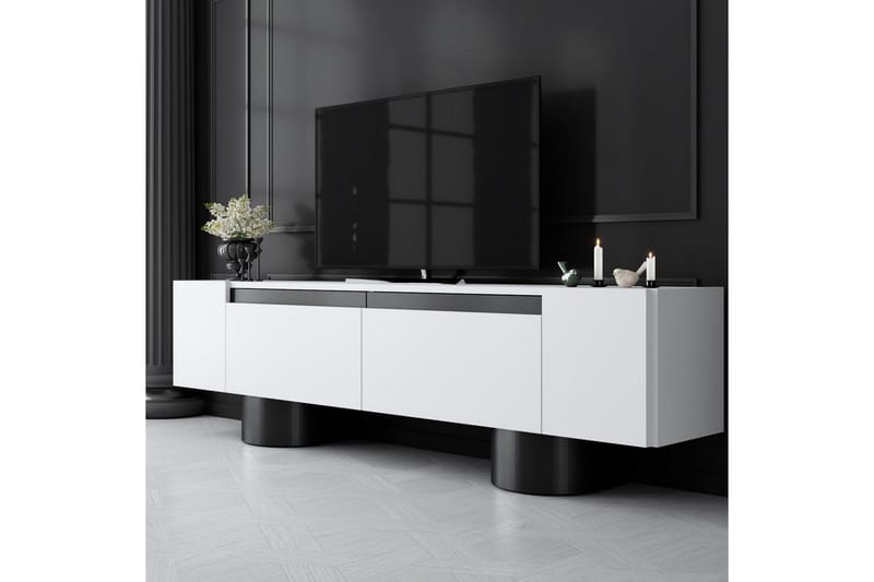 Bohem Tv-bänk 180 cm - Svart/Vit - Möbler - TV- & Mediamöbler - TV bänk & mediabänk