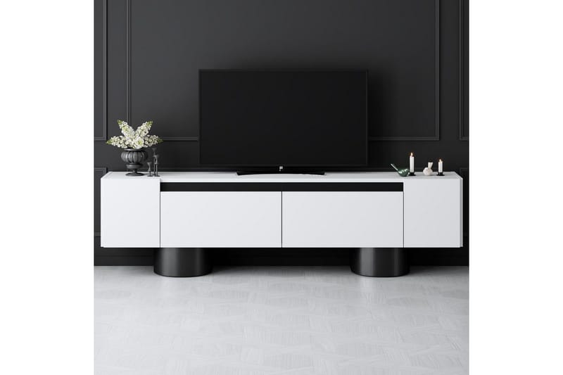 Bohem Tv-bänk 180 cm - Svart/Vit - Möbler - TV- & Mediamöbler - TV bänk & mediabänk