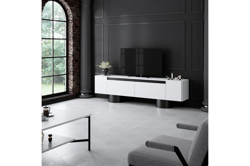 Bohem Tv-bänk 180 cm - Svart/Vit - Möbler - TV- & Mediamöbler - TV bänk & mediabänk