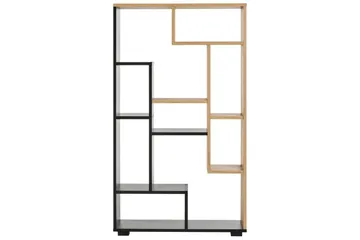 Bokhylla Alma Ljus trä, svart - Ljus trä, svart - Förvaring - Hylla - Bokhylla