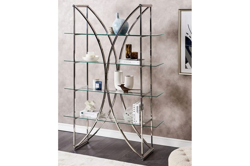 Bokhylla Hollow Silver - Silver - Möbler - TV- & Mediamöbler - CD-hylla & DVD-hylla