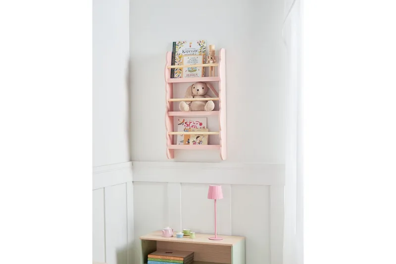 Bokhylla Rigolet Rosa, ljust trä - Rosa, ljust trä - Förvaring - Hylla - Bokhylla