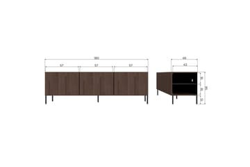 Bono Golvstående Tv Bänk 180 cm med Förvaring i Ask - Brun - Möbler - TV- & Mediamöbler - TV bänk & mediabänk