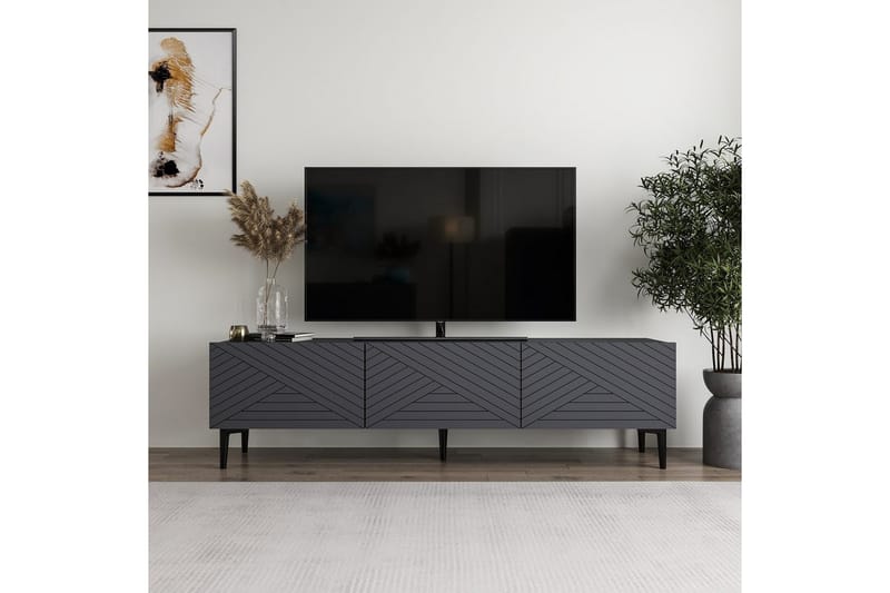 Botswana Tv-bänk 160 cm - Antracit - Möbler - TV- & Mediamöbler - TV bänk & mediabänk
